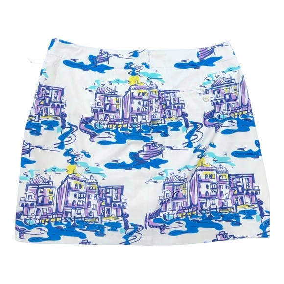 Lady Hagen Blue and Cream Mini Skort Size 8 - Picture 5 of 10